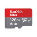 Sandisk 128GB microSDXC Ultra Class10 U1 A1 + adapterrel
