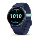   Garmin Vivoactive 5 Metallic navy Aluminium bezel with navy case and silicone band