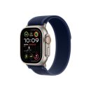   Apple Watch Ultra 2 v2 Cellular 49mm Natural Titanium Case with Blue Trail Loop S/M