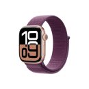   Apple Watch S10 Cellular 42mm Rose Gold Alu Case with Plum Sport Loop