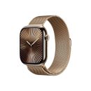   Apple Watch S10 Cellular 46mm Gold Titanium Case with Gold Milanese Loop M/L