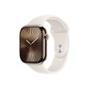   Apple Watch S10 Cellular 46mm Gold Titanium Case with Starlight Sport Band M/L