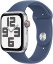   Apple Watch SE2 v3 GPS + Cellular 44mm Silver Alu Case with Denim Sport Band S/M