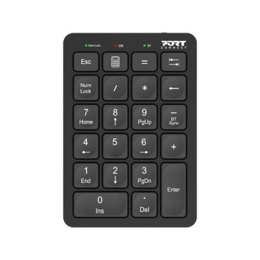 Port Designs Rechargeable Bluetooth Numeric Keypad Black