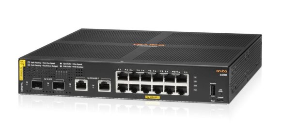 HP Aruba 6000 12G 12-Port PoE Switch Black HP Aruba 6000 12G 12-Port PoE Switch Black
