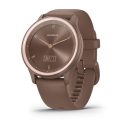   Garmin Vivomove Sport Cocoa Case and Silicone Band with Peach Gold Accents