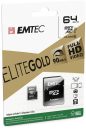   Emtec 64GB microSDXC Elite Gold Class 10 UHS-I U1 + adapterrel