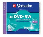   Verbatim DVD-RW 4,7Gb 4x Normál tok 1db/csomag (1-es címke)