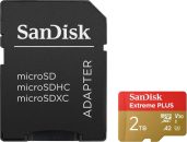   Sandisk 2TB microSDXC Extreme Plus Class 10 U3 A2 C10 V30 + adapterrel