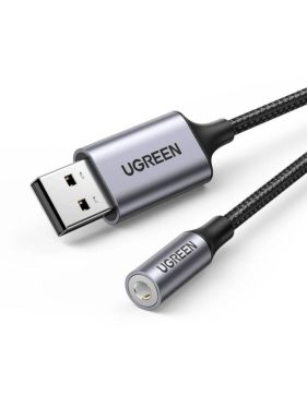 UGREEN CM477 USB-A - 3.5mm mini jack audio adapter Grey UGREEN CM477 USB-A - 3.5mm mini jack audio adapter Grey