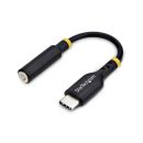   Startech USB-C to 3.5mm TRRS Headphone/Headset Jack Audio Adapter Black