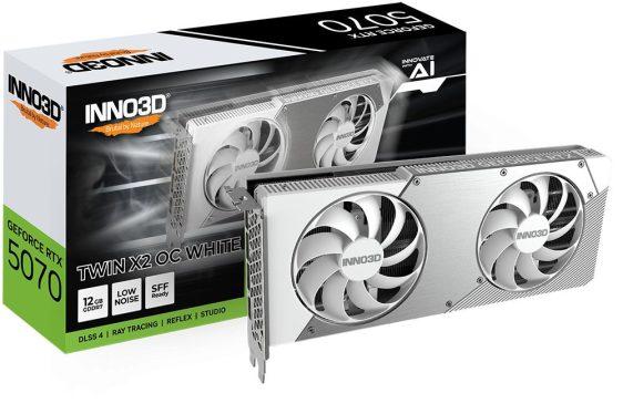 Inno3D GeForce RTX5070 12GB GDDR7 Twin X2 OC White