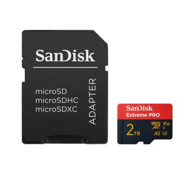 Sandisk 2TB microSDXC Extreme Pro Class 10 UHS-I A2 C10 V30 + adapterrel