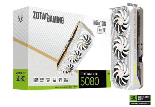 Zotac GeForce RTX5080 16GB DDR7 Solid OC White