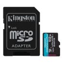   Kingston 512GB microSDXC Canvas Go Plus Gen4 Class 10 UHS-I U3 + adaper