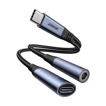 Joyroom SY-C02 Audio-Transfer Series 2-in-1 Audio Adapter Black