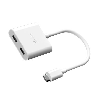 j5create USB-C to Dual USB-C with Video or Power Delivery