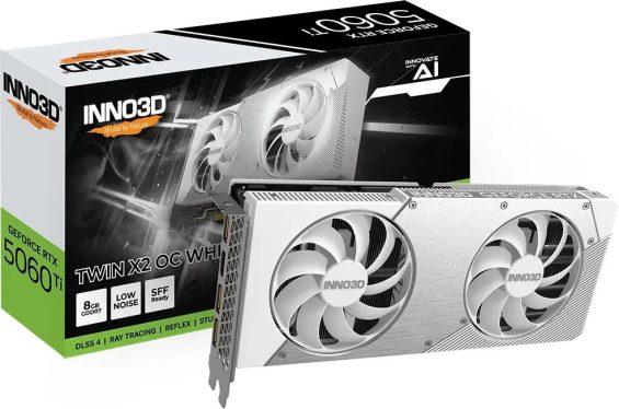 Inno3D GeForce RTX5060 Ti 8GB DDR7 Twin X2 OC White