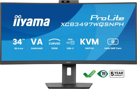 iiyama 34" ProLite XCB3497WQSNPH-B1 LED Curved
