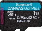   Kingston 1TB microSDXC Canvas Go Plus Gen4 Class 10 UHS-I U3 V30 adapter nélkül