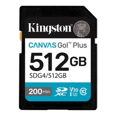 Kingston 512GB Canvas Go Plus Gen4 Class 10 UHS-I U3 V30