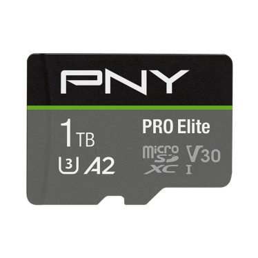 PNY 1TB microSDXC Pro Elite Class 10 U3 V30 A2 + adapterrel