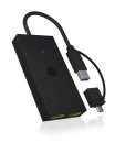   Raidsonic IcyBox IB-SPL1029AC Mobile USB to Dual HDMI Splitter