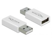  DeLock USB 2.0 Adapter Type-A male to Type-A female Data Blocker White