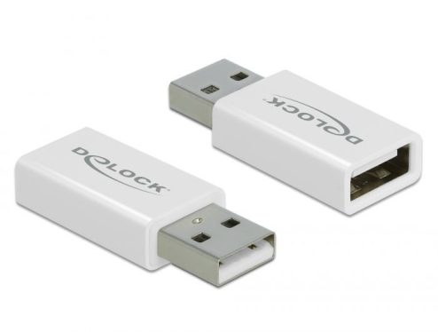 DeLock USB 2.0 Adapter Type-A male to Type-A female Data Blocker White