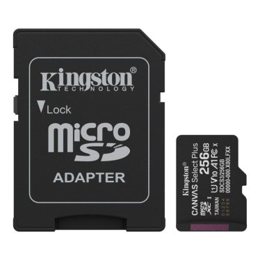 Kingston 256GB microSDXC Canvas Select Plus Gen3 Class 10 UHS-1 A1 V10 + adapterrel