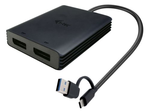 I-TEC USB-A/USB-C Dual 4K/60 Hz DisplayPort Video Adapter I-TEC USB-A/USB-C Dual 4K/60 Hz DisplayPort Video Adapter