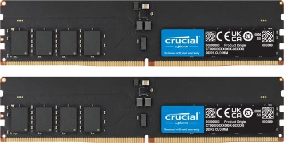 Crucial 64GB DDR5 6400MHz Kit(2x32GB) Black
