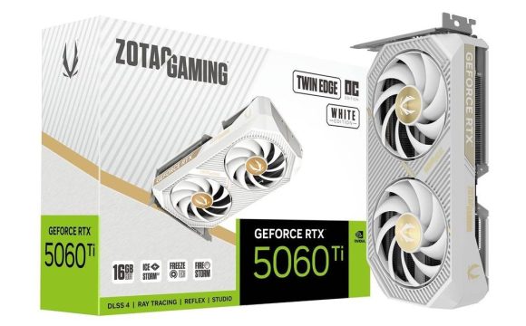 Zotac GeForce RTX5060 Ti 16GB GDDR7 Twin Edge OC White
