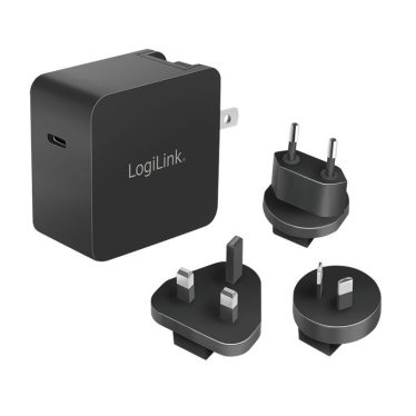 Logilink USB socket travel adapter Black