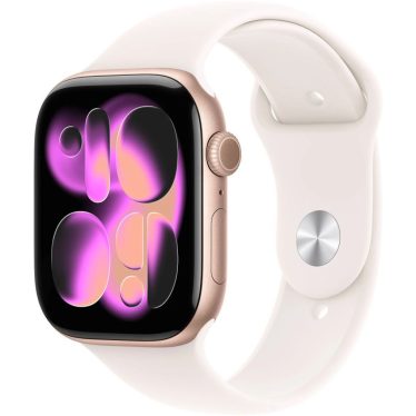 Apple Watch S11 Cellular 42mm Rose Gold Aluminium Case with Light Blush Sport Band M/L