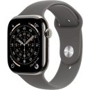   Apple Watch S11 Cellular 42mm Natural Titanium Case with Stone Grey Sport Band S/M