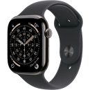   Apple Watch S11 Cellular 46mm Slate Titanium Case with Black Sport Band M/L