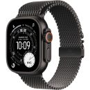   Apple Watch Ultra 3 Cellular 49mm Black Titanium Case with Black Titanium Milanese Loop Small