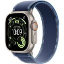   Apple Watch Ultra 3 Cellular 49mm Natural Titanium Case with Blue/Bright Blue Trail Loop M/L