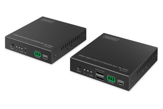 Digitus Fiber KVM Extender Set 4K/60Hz 40 km/300m IP 1G Black