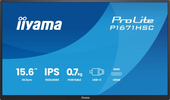 iiyama 15,6" ProLite P1671HSC-B1 IPS LED iiyama 15,6" ProLite P1671HSC-B1 IPS LED