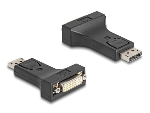 DeLock DisplayPort 1.1 male to DVI-I (Dual Link) (24+5) female Passive Adapter Black