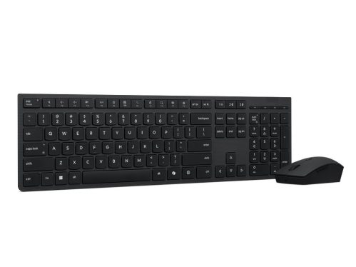 Lenovo Professional Wireless Rechargeable Combo Keyboard and Mouse Black HU Lenovo Professional Wireless Rechargeable Combo Keyboard and Mouse Black HU
