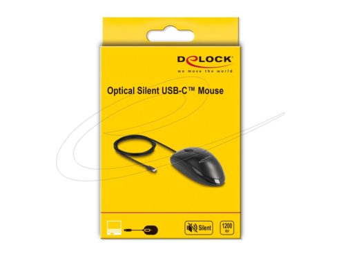 DeLock USB Type-C Mouse Black
