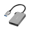   Logilink USB 3.0 adapter USB-A/M to HDMI-A/F 1080p 0,15m Grey