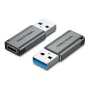 Vention Vention USB 3.0 Male to USB-C Female Adapter Gray