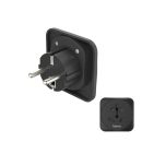   Hama Travel Adapter Type E and F 3-Pin Universal World to Europe Black