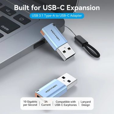 Vention USB 3.1 Type-A Male to USB-C Female Adapter Blue
