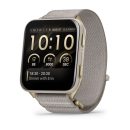   Garmin Venu X1 Soft Gold with Titanium Caseback and French Grey Nylon Band