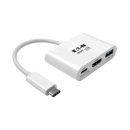   EATON Tripplite Series USB-C to HDMI Adapter with USB-A Port White